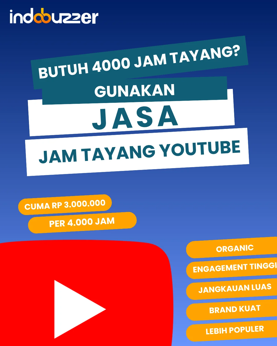 Butuh 4000 Jam Tayang? Pakai Jasa Jam Tayang Youtube Buzzer
