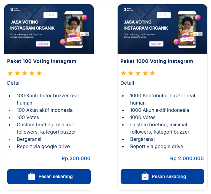 harga jasa voting instagram