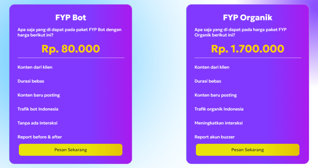 harga jasa fyp tiktok