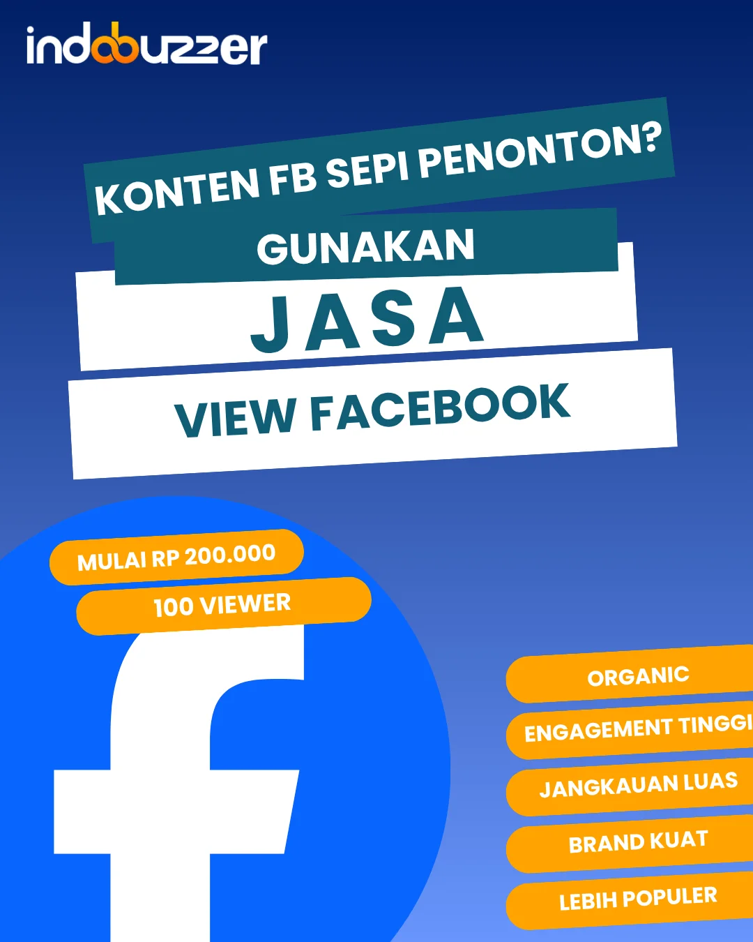 Konten FB Sepi Penonton? Gunakan Jasa View Facebook Buzzer